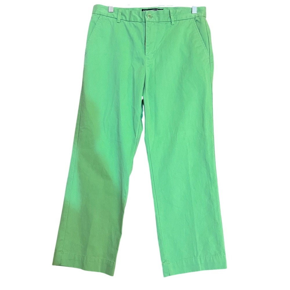 Ralph Lauren Sport Womens Green Chino Capri Pants Cotton Preppy Sporty & Rich 4